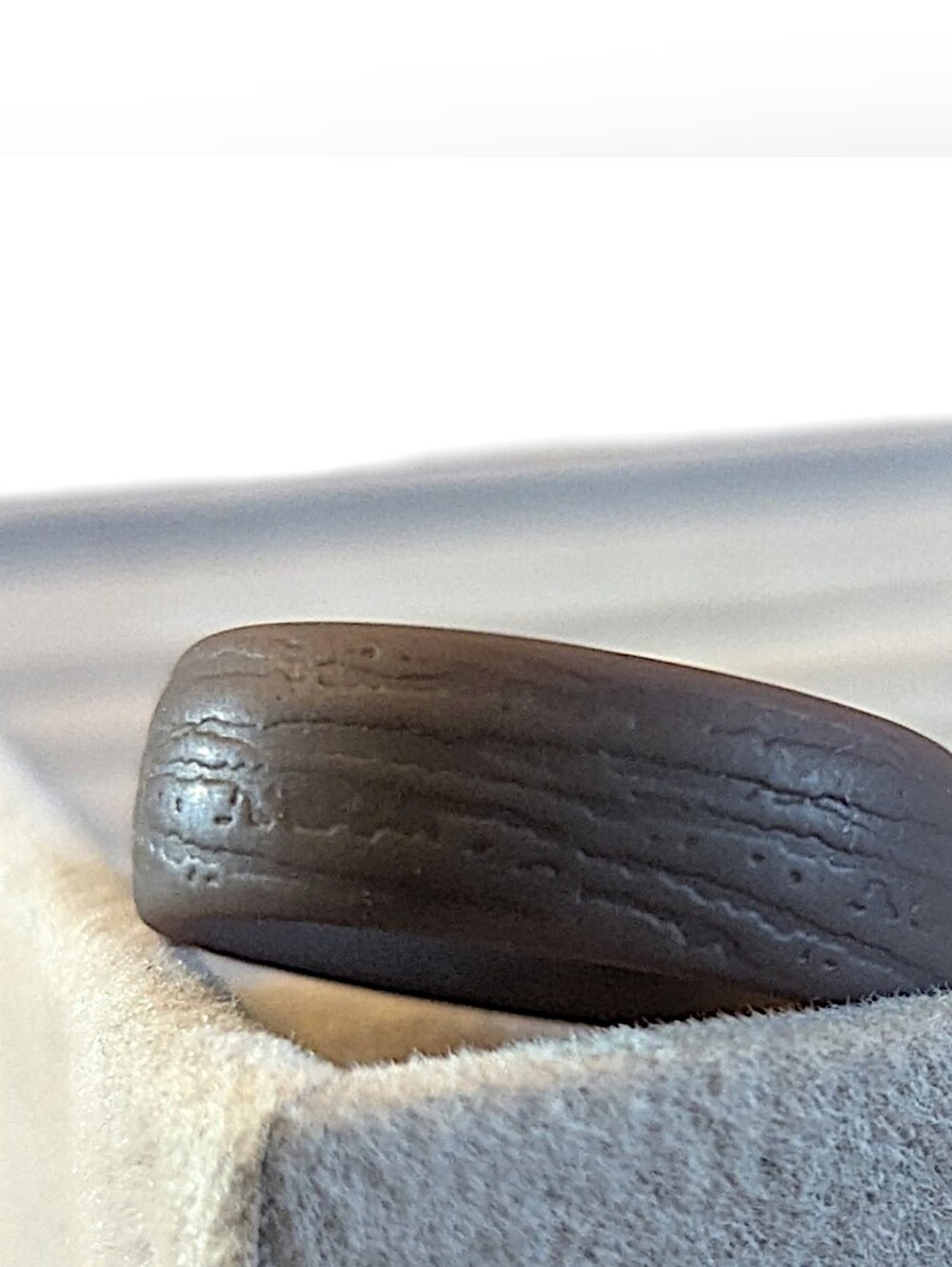 Textured Wood Grain Men's Silicone Ring - 8.7mm Sz 9, 10, 11